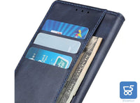 Cover per Samsung A13 5G Funzione Stand Slot Cart Flip Case in Pelle colore BLU