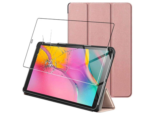 Cover per Samsung Galaxy Tab A 10.1 2019 Custodia Protezione Flip Magnetica e Vetro Temperato