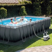26364GN - Piscina Ultra Xtr Frame Rettangolare 732X366X132 Cm, Pompa A Sabbia