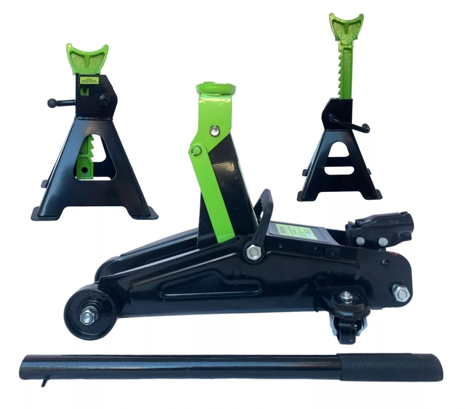 Cric sollevatore 2.5T idraulico a carrello + 2 cavalletti per auto 2500KG