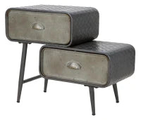 Mobiletto 2 Cassetti Iron School Cm 63X29.5X52.5