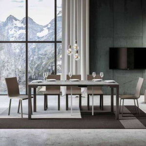 shopinnovativo- Consolle allungabile 90x40/196 cm Everyday Small Evolution cemento telaio e gambe antracite