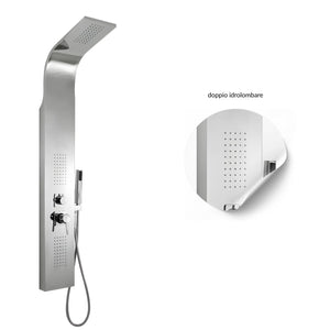 Colonna doccia 3 funzioni acciaio inox 2 bocchette idro lombari l20xp44xh140 001b *** finitura- cromo lucido, confezi...
