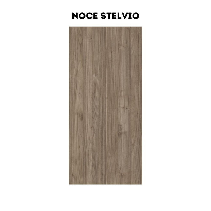 Cucina Iris Lusso 360 cm noce stelvio verde pesto con elettrodomestici reversibile