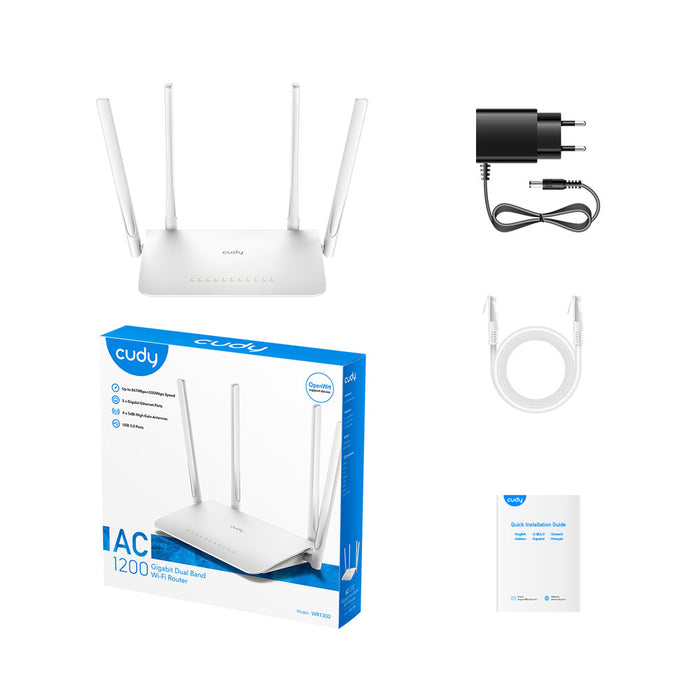 Cudy Router Wi-Fi Gigabit AC1200