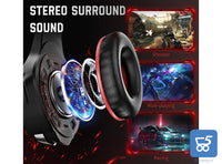 Cuffie Beexcelent gm-1 Gaming led rosse per PS4 Xbox PC Tablet cancellazione del rumore 3.5mm Jack bassi profondi - Bulk no confezione