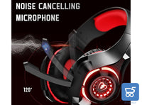 Cuffie Beexcelent gm-1 Gaming led rosse per PS4 Xbox PC Tablet cancellazione del rumore 3.5mm Jack bassi profondi - Bulk no confezione