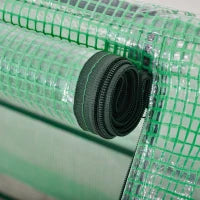 Serra per Piante Orto con 2 Coperture in PE e PVC, Struttura in Acciaio - Verde 180x90x90cm