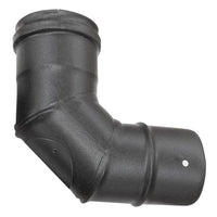 Curva 90 con ispezione canna fumaria  DN 80 smaltato verniciatosmaltato 600 gradi stufa pellet tubo nero CE Made in Italy