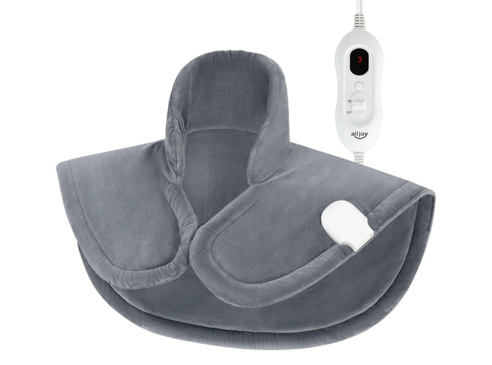 Cuscino Termico per Collo e Spalle con Controller 90 Minuti 4 Livelli di Riscaldamento Tecnologia di Riscaldamento Rapido Lavabile in Lavatrice 48x58 cm