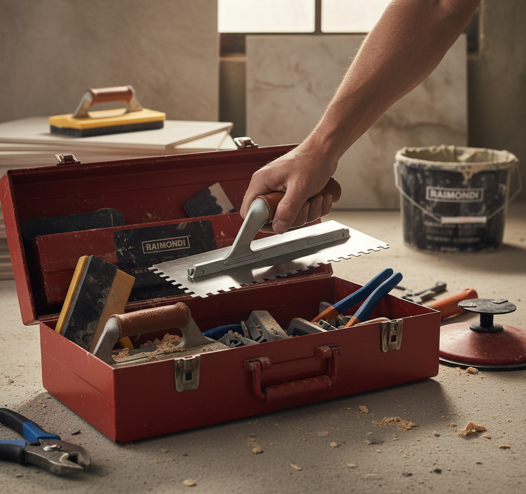 Spatola dentata in acciaio inox 28x12 cm con impugnatura in gomma *** misura dente 10x10 mm, confezione 1