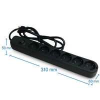 Ecova 30098x multipresa 6 uscite universali con interruttore cavo 1,5m nero 3500w