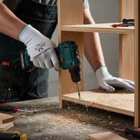 Guanti in poliestere con palmo in nitrile per lavori leggeri