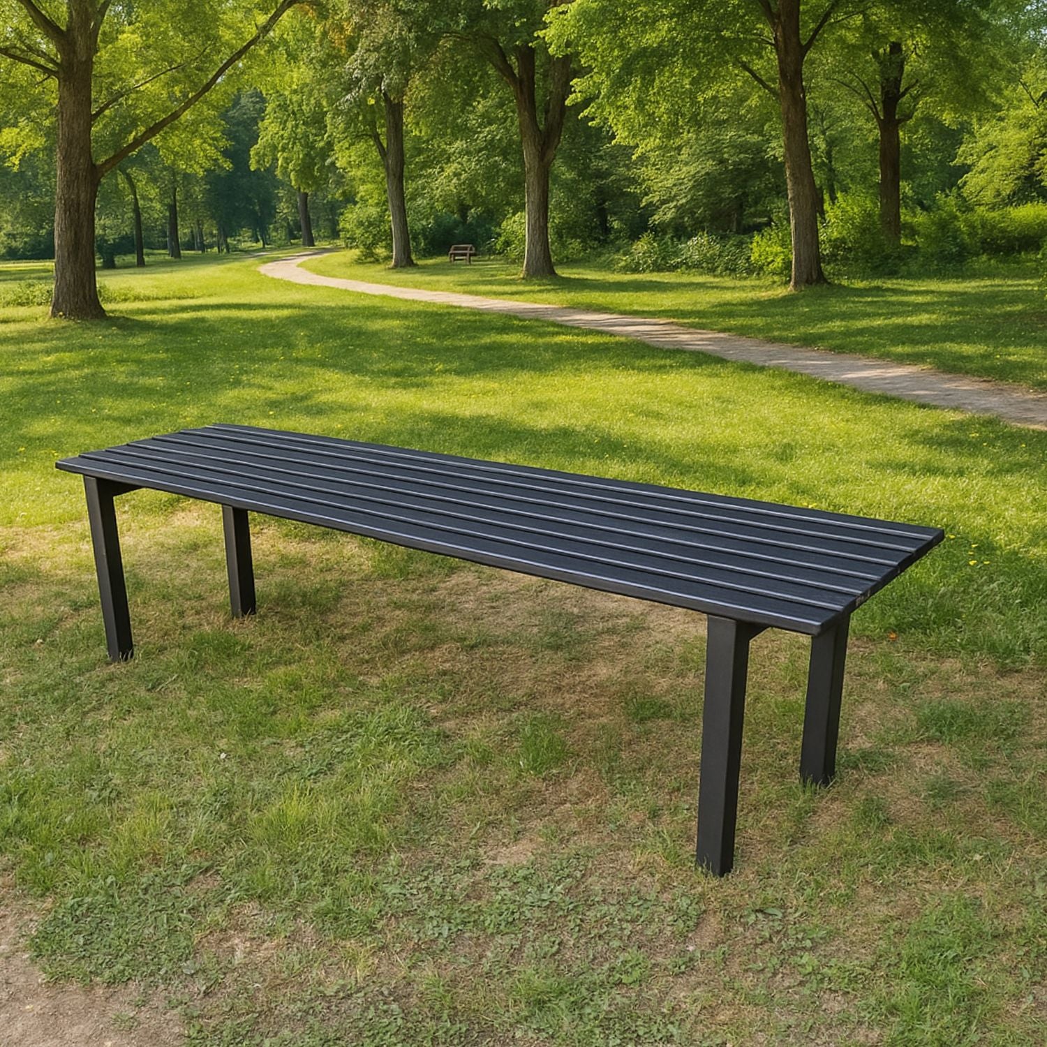 Panca da giardino modello milano in acciaio lunghezza 100 cm