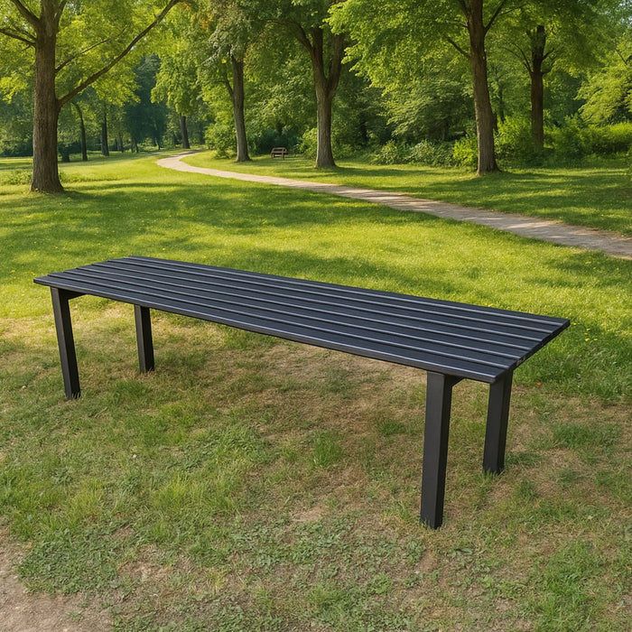 Panca da giardino modello milano in acciaio lunghezza 100 cm