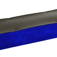 Trave da Ginnastica per Allenamento Imbottita in Legno, Blu, 210x10x6.5cm