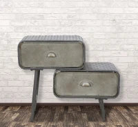 Mobiletto 2 Cassetti Iron School Cm 63X29.5X52.5