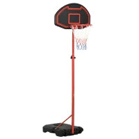 Canestro Portatile Canestro Basket da Esterno con Altezza Regolabile 193.5-248.5cm e Base da Riempire con Acqua o Sabbia, in Acciaio e Nylon 73x49x194-249cm