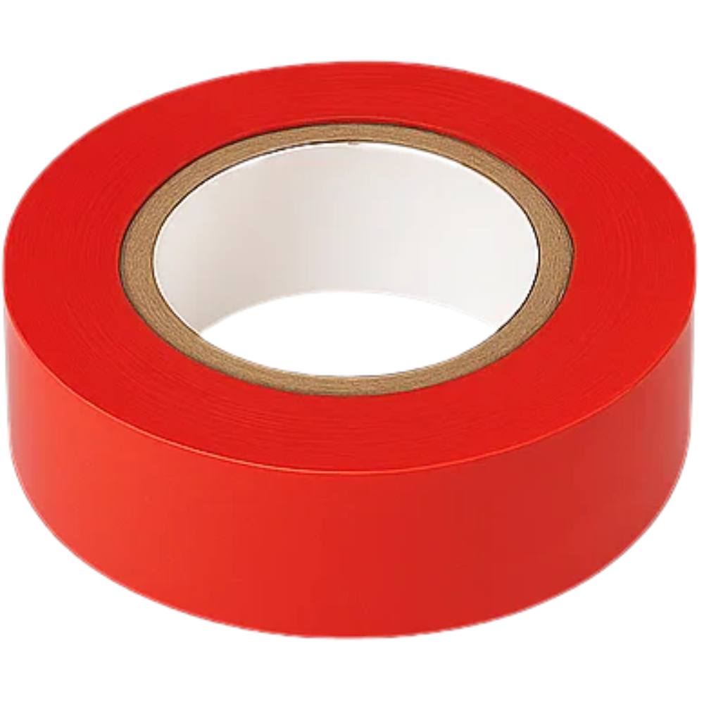 Kit nastro isolante in pvc autoestinguente multicolore per impianti sicuri *** colore rosso, dimensioni 15 mm x 10 mt...