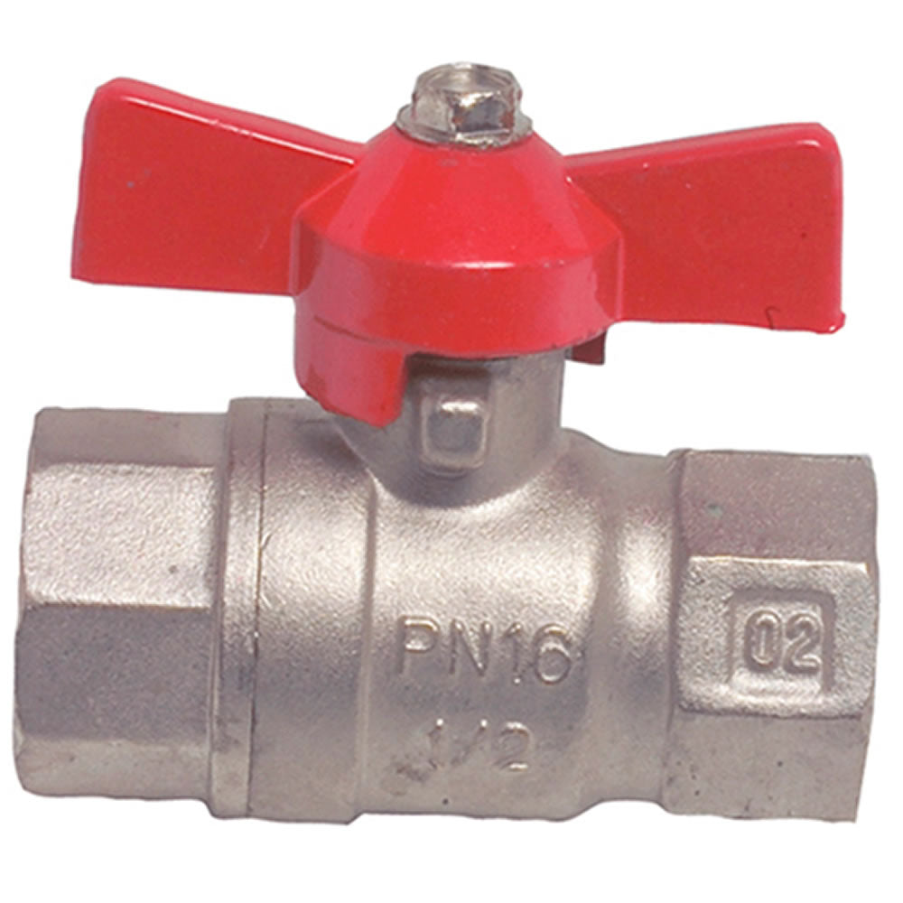 Valvola a sfera a farfalla 1/2 femmina femmina idraulica