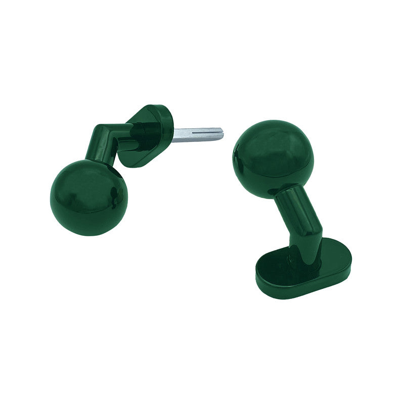 Maniglia su rosetta tonda SAGUATTI  D00/50S in inox verde lucido, 2 pezzi