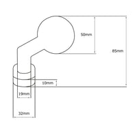 Maniglia su rosetta tonda SAGUATTI  D00/50S in inox verde lucido, 2 pezzi