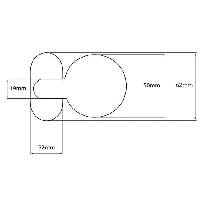 Maniglia su rosetta tonda SAGUATTI  D00/50UA in inox marrone opaco, 2 pezzi