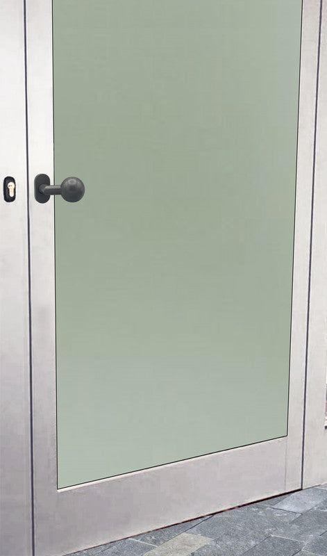 Maniglia su rosetta tonda SAGUATTI  D00/50YA in inox grigio opaco, 2 pezzi