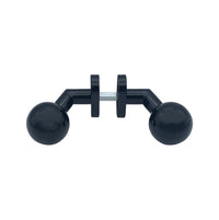 Maniglia su rosetta tonda SAGUATTI  D00/50Q in inox nero lucido, 2 pezzi