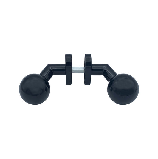 Maniglia su rosetta tonda SAGUATTI  D00/50Q in inox nero lucido, 2 pezzi