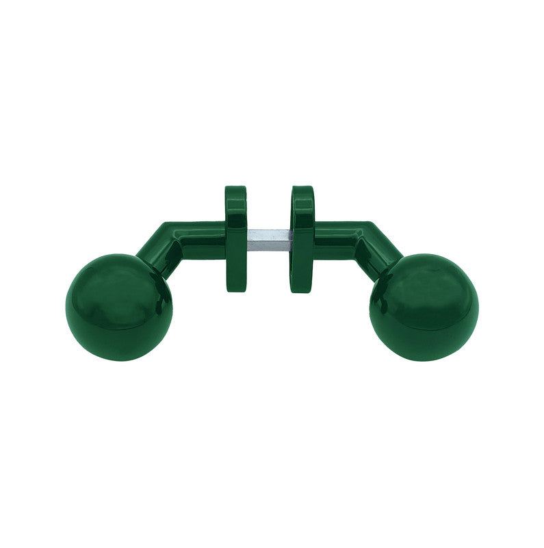 Maniglia su rosetta tonda SAGUATTI  D00/50S in inox verde lucido, 2 pezzi