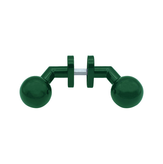 Maniglia su rosetta tonda SAGUATTI  D00/50S in inox verde lucido, 2 pezzi
