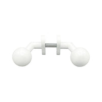 Maniglia su rosetta tonda SAGUATTI  D00/50TO in inox bianco opaco, 2 pezzi