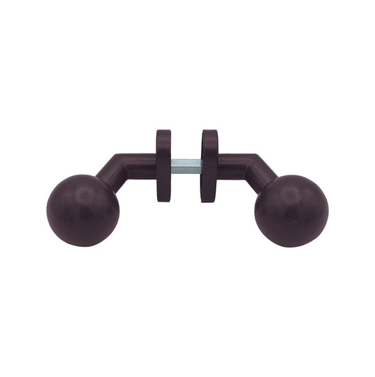 Maniglia su rosetta tonda SAGUATTI  D00/50UA in inox marrone opaco, 2 pezzi