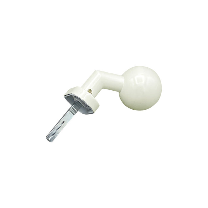 Maniglia su rosetta tonda SAGUATTI  D01/50K in inox bianco lucido