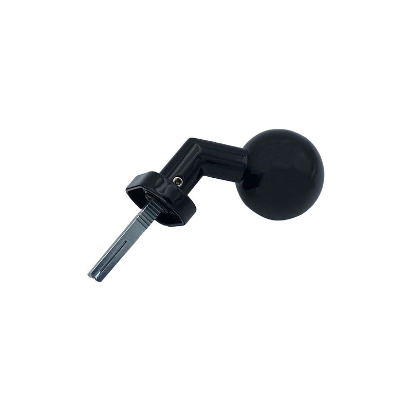 Maniglia su rosetta tonda SAGUATTI  D01/50Q in inox nero lucido