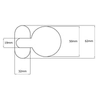 Maniglia su rosetta tonda SAGUATTI  D01/50Q in inox nero lucido