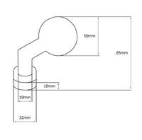 Maniglia su rosetta tonda SAGUATTI  D01/50SA in inox verde opaco