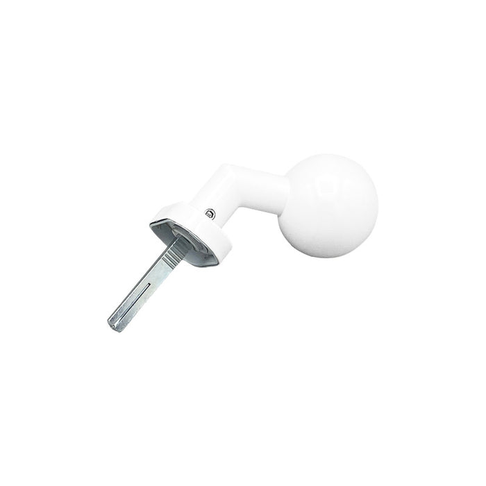 Maniglia su rosetta tonda SAGUATTI  D01/50TO in inox bianco opaco