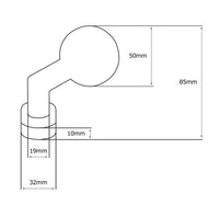 Maniglia su rosetta tonda SAGUATTI  D01/50UA in inox marrone opaco