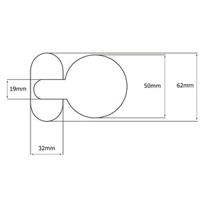 Maniglia su rosetta tonda SAGUATTI  D01/50YA in inox grigio opaco
