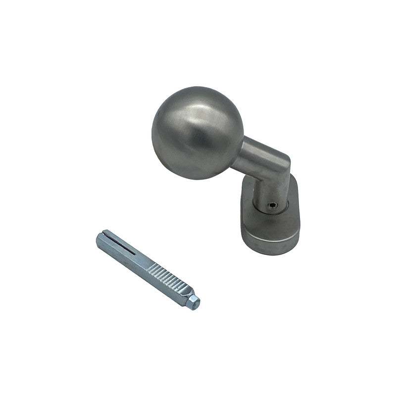 Maniglia su rosetta tonda SAGUATTI  D01/50M in inox grigio satinato