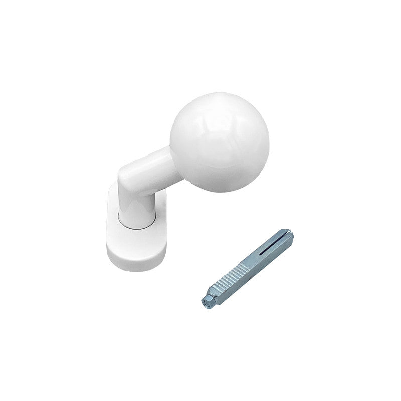 Maniglia su rosetta tonda SAGUATTI  D01/50T in inox bianco lucido