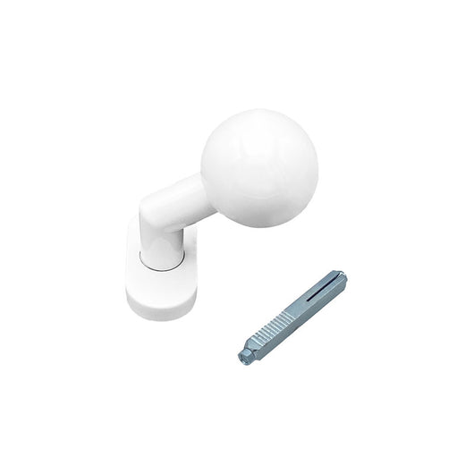 Maniglia su rosetta tonda SAGUATTI  D01/50TO in inox bianco opaco