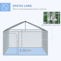 EasyComfort Recinto per Cani e Animali Domestici da Esterno con Copertura Impermeabile, 230x230x175 cm