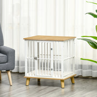 EasyComfort Casetta per Cani Piccoli da Interno con Cuscino Rimovibile e Lavabile, 64.5x48x 70.5cm, Quercia