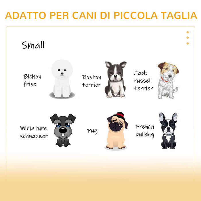 EasyComfort Cuccia per Cani a Casetta in Legno, per Animali Fino a 15kg, Grigio e Bianco