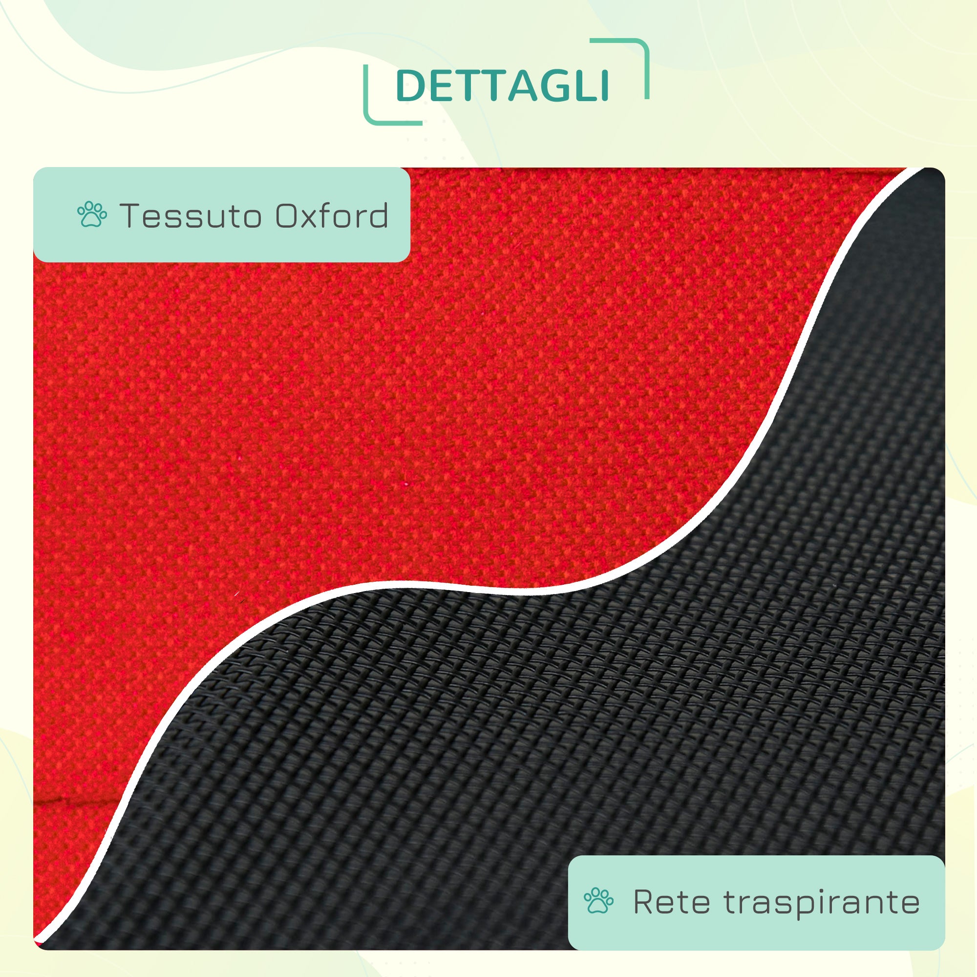 Easycomfort Cuccia Estiva Brandina per Cani fino a 11.3kg da Esterno e Interno Lettino per Animali, 61x46x18 cm, Rosso