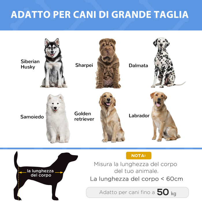 Easycomfort Lettino per Cani di Taglia XX-Grande Fino a 50kg max Rialzato con Borsa da Viaggio e Piedini Antiscivolo, Brandina per Cani e Gatti in Metallo e Tessuto Oxford, 122x92x23 cm, Marrone