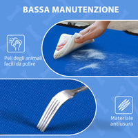 Easycomfort Brandina per Cani Cuccia Lettino Rialzata Pieghevole per Esterno Interno 59x46x15cm, Blu